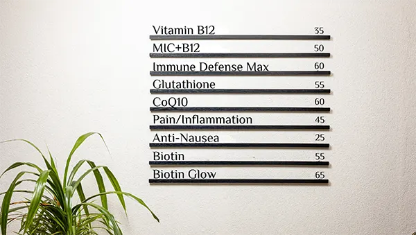 LifeStyle Injection Menu